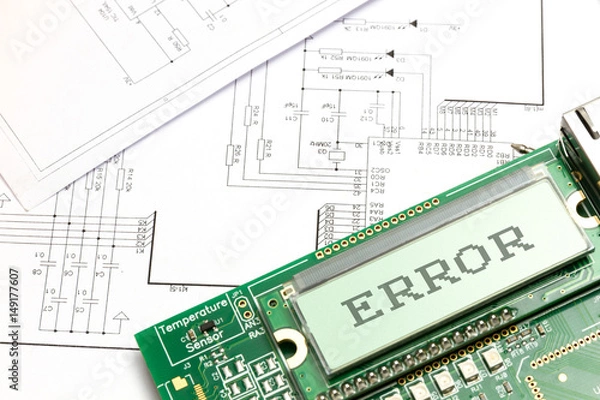 Obraz Electronic board with display