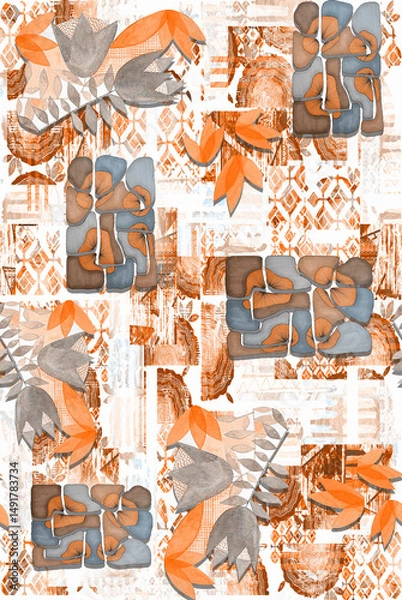 Fototapeta seamless pattern with flower