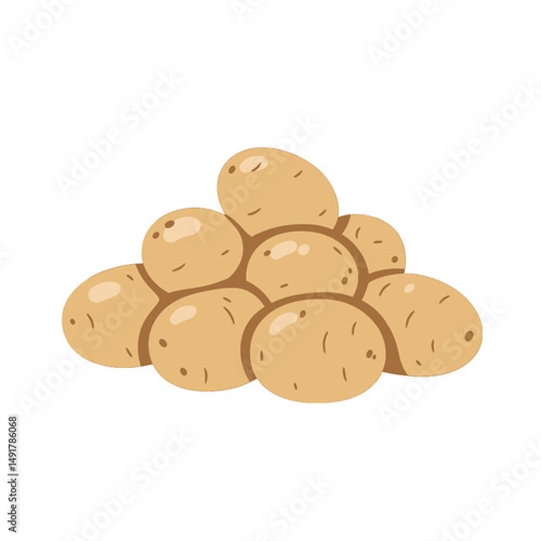 Obraz Pile Of Brown Potatoes