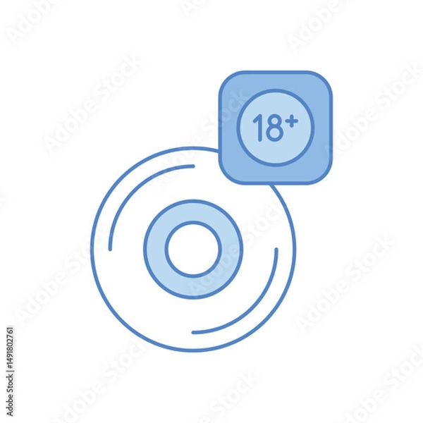 Obraz Adult movie Vector icon