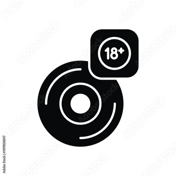 Obraz Adult movie Vector icon