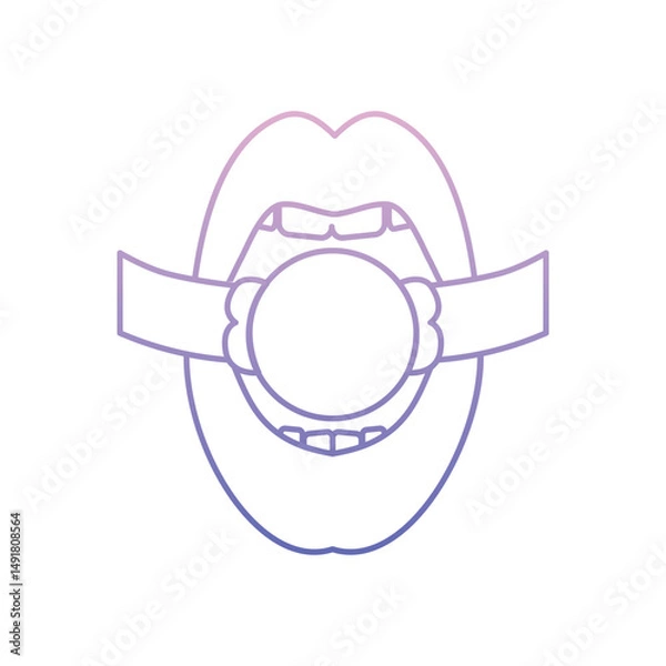 Obraz Gag Ball Vector icon