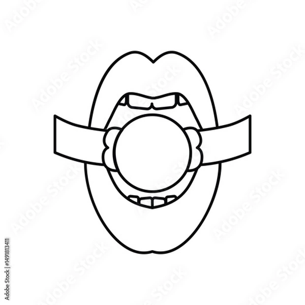 Obraz Gag Ball Vector icon