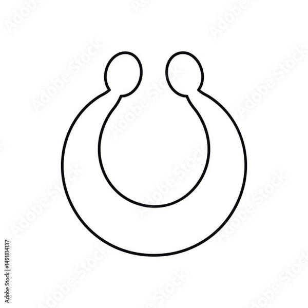Obraz Cock Ring Vector icon