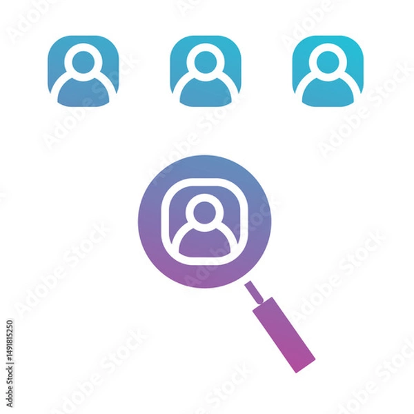 Fototapeta recruiting icon