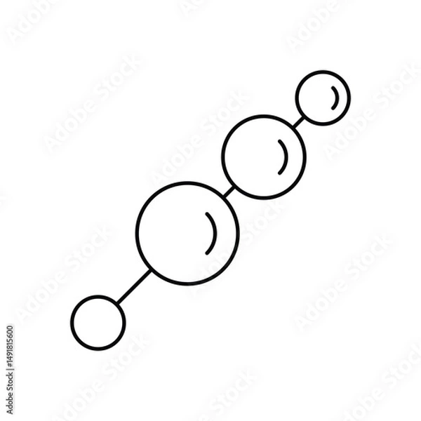 Obraz Anal Beads Vector icon