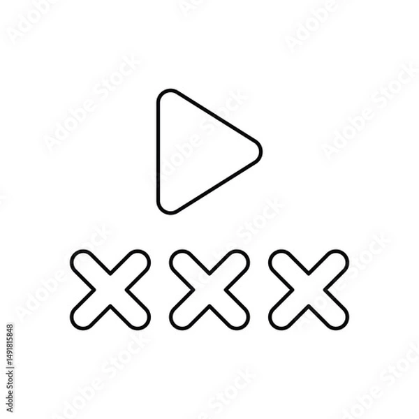 Obraz Adult Movie Vector icon
