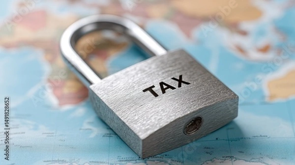 Obraz Temporary tax suspension concept. A pause in negotiations or an extension of trade or international tax policy discussions.