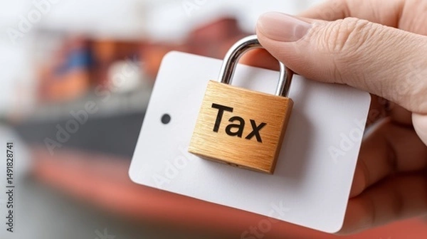 Obraz Temporary tax suspension concept. A pause in negotiations or an extension of trade or international tax policy discussions.