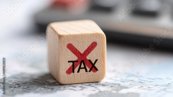 Obraz Temporary tax suspension concept. A pause in negotiations or an extension of trade or international tax policy discussions.