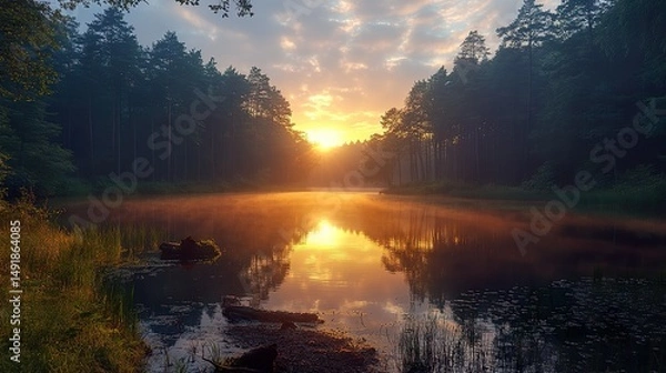 Obraz sunrise in the mountains