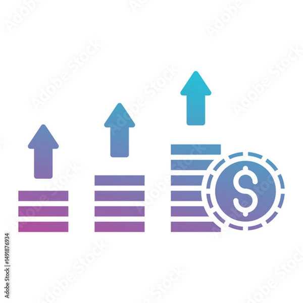 Fototapeta financial profit icon