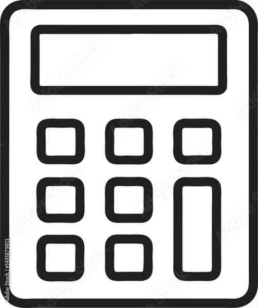 Obraz calculating glyph icon