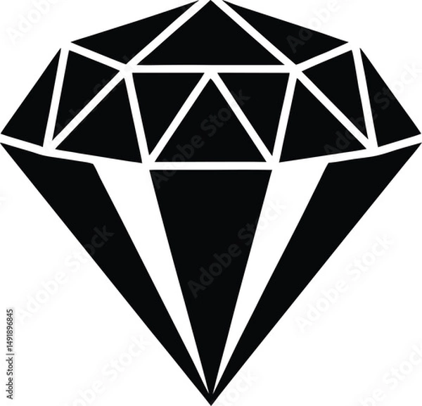 Fototapeta diamond on black background