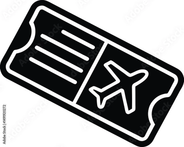Fototapeta Boarding Pass Icon Outline Vector Illustration