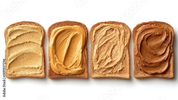 Fototapeta Peanut butter on toast