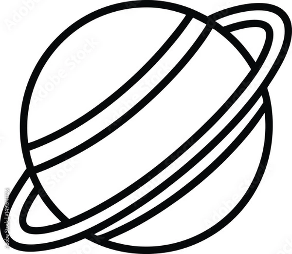 Fototapeta Planet Icon Outline Vector illustration