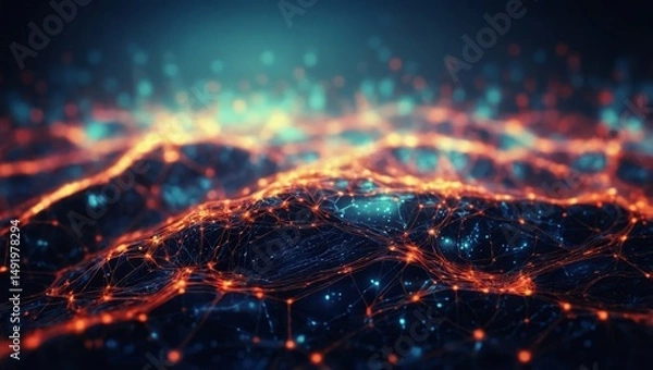 Fototapeta Abstract Network Background. Big data design circuit board background