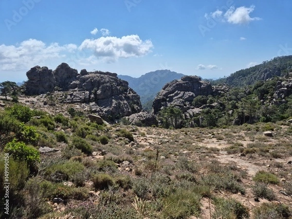 Obraz Majestic Cascade: Piscia di Ghjaddu landscape in Corsica