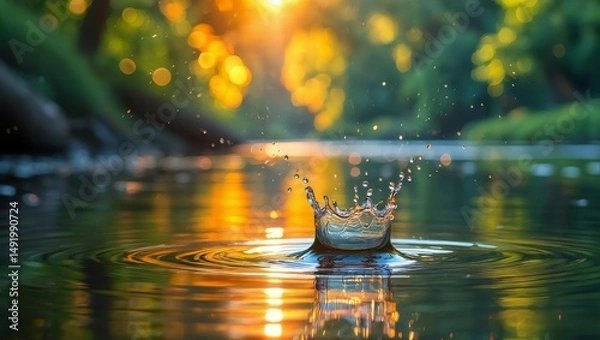 Obraz Sunrise Splash Over Tranquil Waters