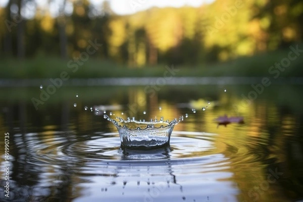 Obraz Ripples of Dawn on a Forest Lake
