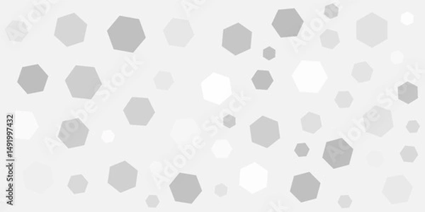 Obraz abstract modern white and grey elegant hexagons background