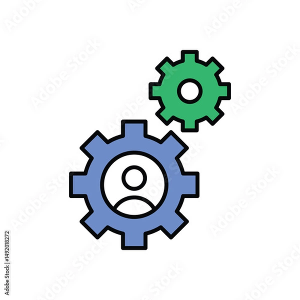 Obraz Team Manager Icon vector stock illustration