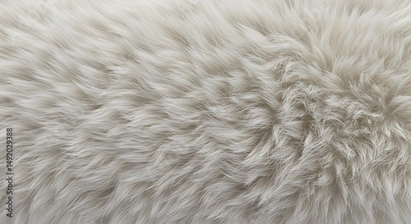 Fototapeta Soft Whisper: Textured Cream Fur Close-Up