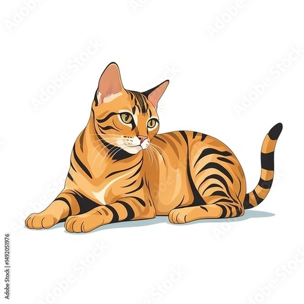 Fototapeta 遊びたくてウズウズするベンガル