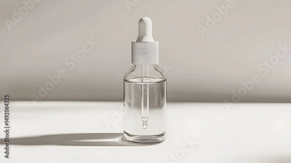 Obraz Small transparent cosmetic bottle model