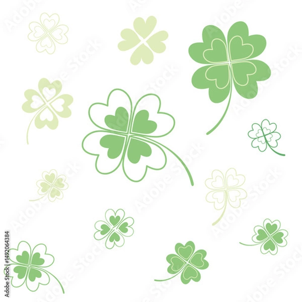 Obraz clover shamrock lucky fabric leaf wallpaper Patrick's day