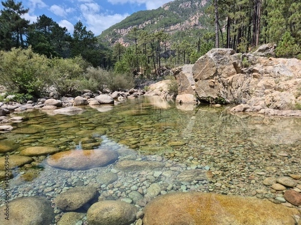 Obraz bathing pools in solenzare de ponte grossu in corsica
