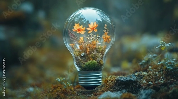 Obraz Nature Inside a Light Bulb