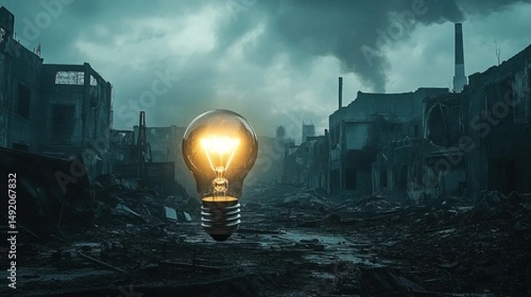 Obraz Bright Idea in a Destructive World