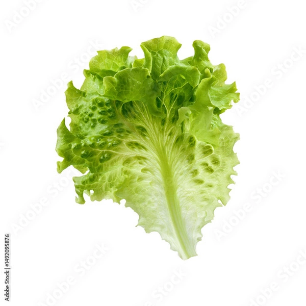 Obraz Fresh Green Lettuce on Isolated White Background
