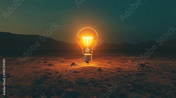 Obraz Bright Idea in a Barren Landscape