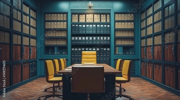 Obraz Elegant Conference Room with Archives