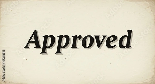 Obraz Approved text graphic design