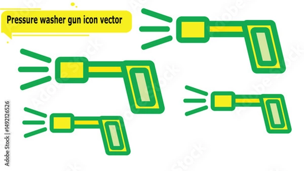 Obraz  Pressure washer gun icon vector