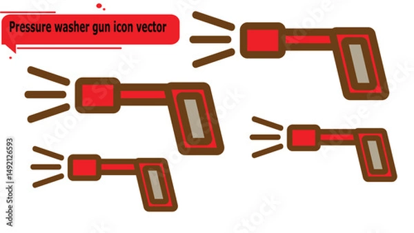 Obraz  Pressure washer gun icon vector