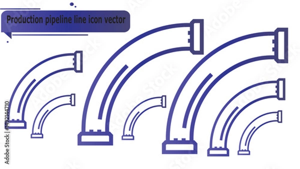 Obraz  Production pipeline line icon vector