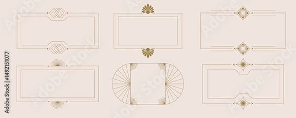 Obraz Vintage deco frame and border. Abstract decoration element object