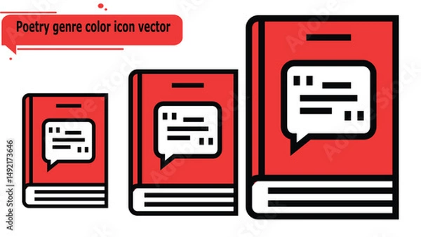 Obraz  Poetry genre color icon vector