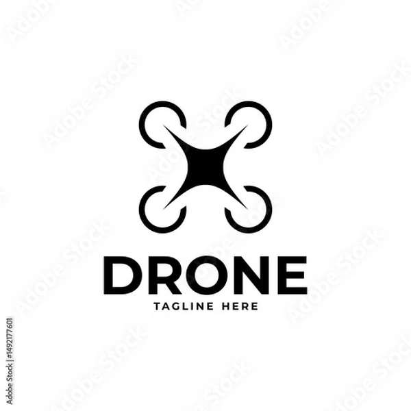Obraz simple minimalist drone logo design abstract