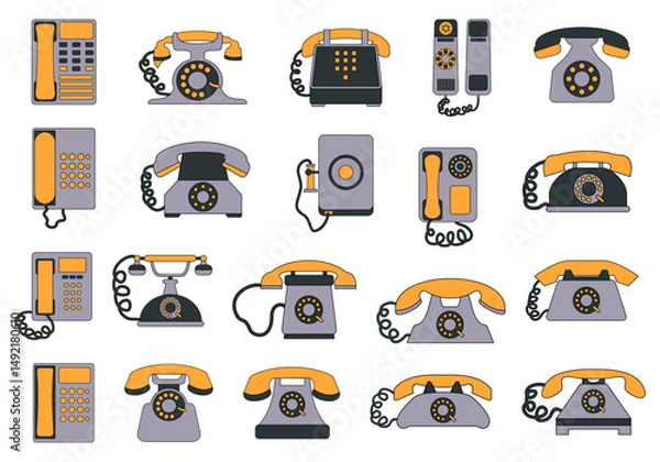 Fototapeta Cartoon Telephone Element