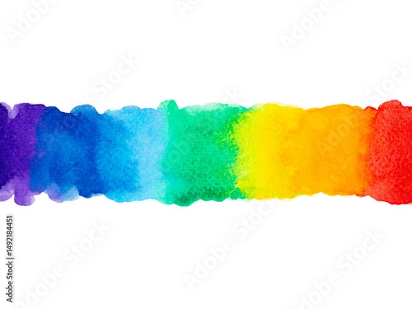 Fototapeta abstract colorful artistic bright rainbow background brushwork color art design illustration watercolor painting bright texture pattern wallpaper graphic pride love lgbt banner flag surface modern art