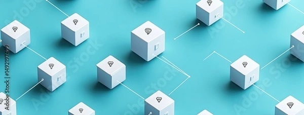 Obraz Connected Innovation Cubes