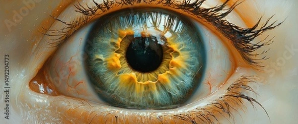 Obraz Close-up of an eye, vibrant colors