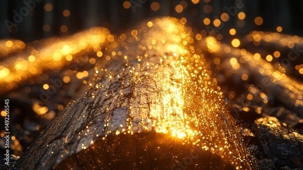 Obraz Burning log glowing embers