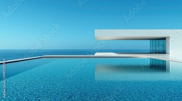 Obraz Modern minimalist seaside villa